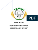 MARCH 2021 Monthly Operations & Maintenance Report