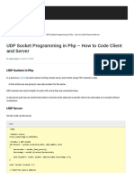 UDP Socket Programming in PHP - How To Code Client and Server - BinaryTides