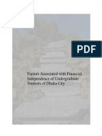 Factors Associated With Financial Independence of Undergraduate Students of Dhaka City