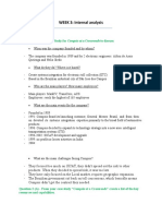 WEEK 3: Internal Analysis: Question 1 - Use The Case Study For Compsis at A Crossroads To Discuss