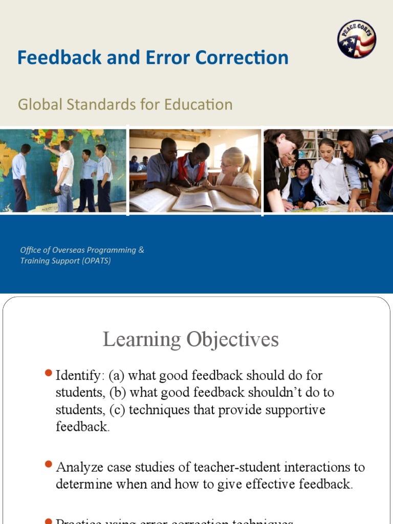 Effective Feedback & Error Correction | PDF | English As A Second Or ...