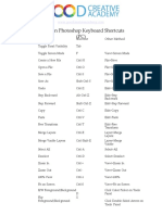 Common Photoshop Keyboard Shortcuts (PC)