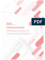 SNU International Admissions Guideline Timeline