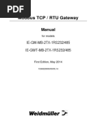 Modbus TCP / RTU Gateway: IE-GW-MB-2TX-1RS232/485 IE-GWT-MB-2TX-1RS232/485