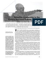 Adaptive Leadership in The Military Decision Making Process