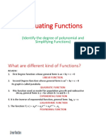 Evaluating Functions: (Identify The Degree of Polynomial and Simplifying Functions)
