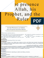 U1. l1. in The Presence of Allah His Prophet and The Ruler