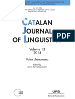 Atalan Ournal OF Inguistics: Catalan Journal of Linguistics
