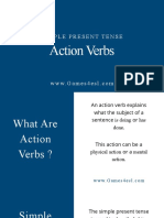 Simple Present Tense Action Verbs