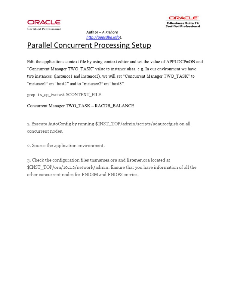 Parallel Concurrent Processing Setup | PDF | Computers