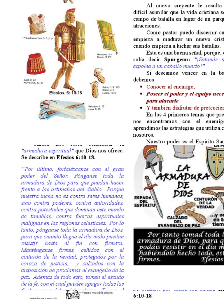 La Armadura de Dios: Protección Espiritual | PDF | Cristo (título) | Satán