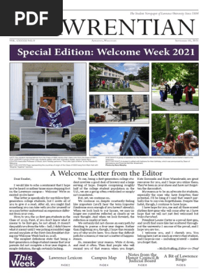 Lawrentian Vol. CXXXX No. 0 - 9/10/2021