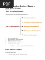 Batch Operating System - Types of Operating System