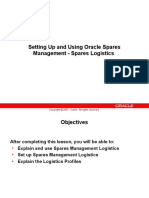Setting Up and Using Oracle Spares Management - Spares Logistics