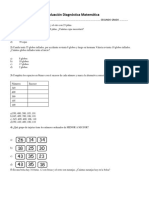 Evaluación Diagnóstica Matemática Y COMUNICACIÒN 2 GRADO