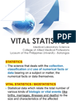 Topic 3.1. Vital Statistics