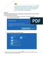 Display Recovery SOP