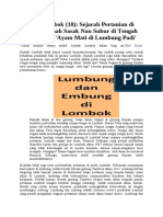 Sejarah Lombok Pertanian