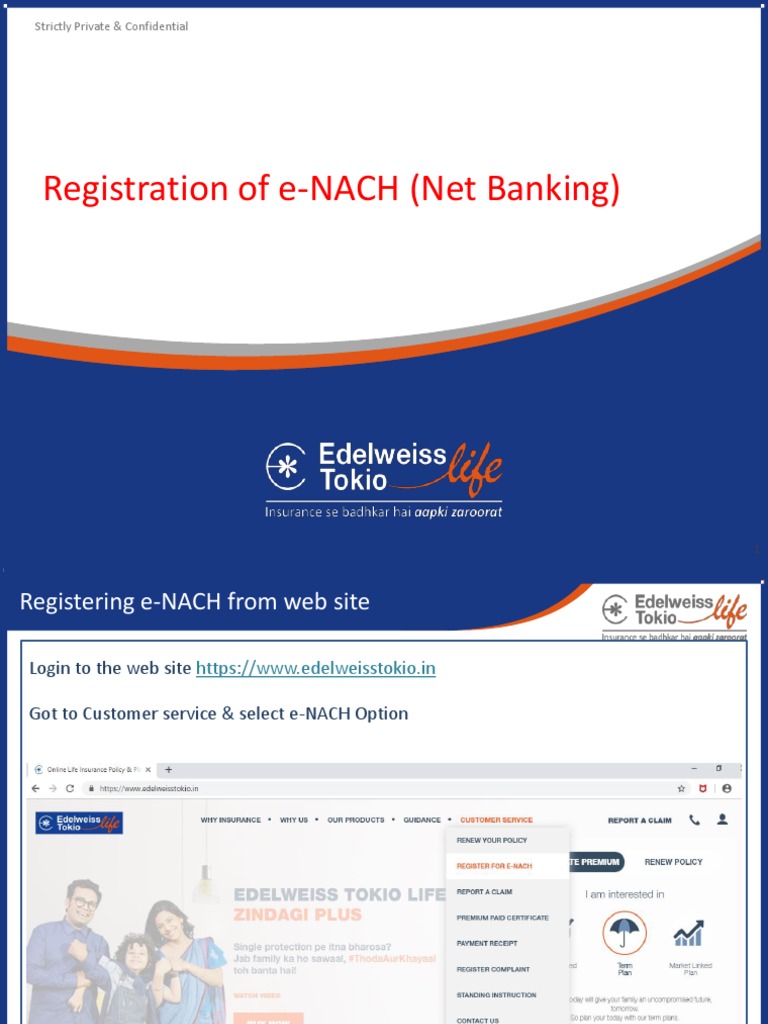 e-NACH Registration Process Guide | PDF | Authentication | Secure ...
