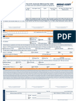 Application Form: Systematic Transfer Plan (STP), Systematic Withdrawal Plan (SWP)