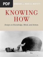 Knowing How Essays On Knowledge (Mind, and Action)