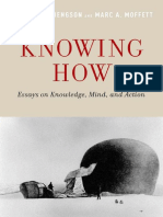 Knowing How Essays On Knowledge (Mind, and Action)