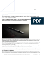 Reputado astrónomo insiste en que asteroide Oumuamua era una nave extraterrestre