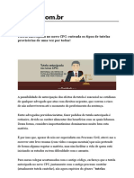 Tutela antecipada no novo CPC_