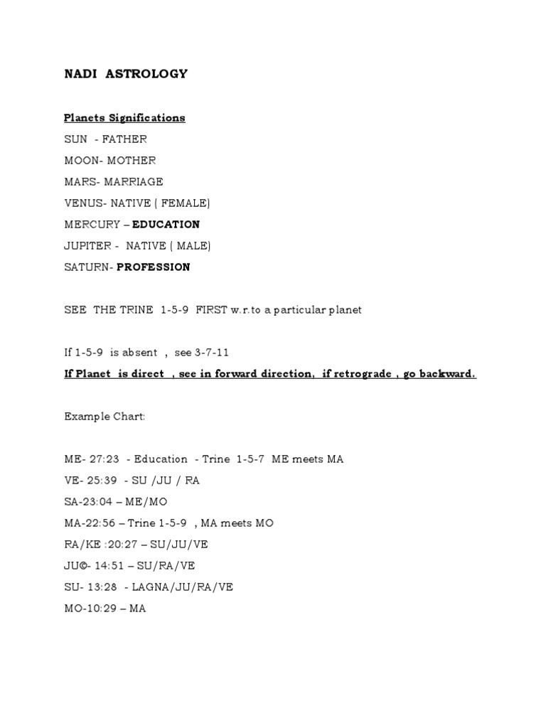Nadi Astrology PDF