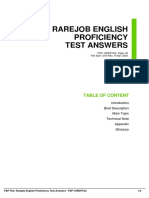 Rarejob English Proficiency Test Answers: Table of Content