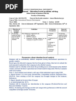 Assignment - Situation Based Problem Solving