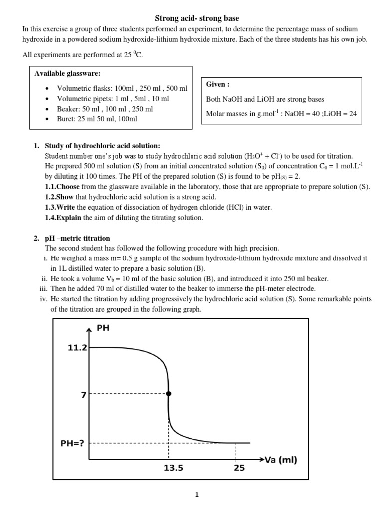 Chemistry Titration Experiment | PDF | Chemistry | Titration