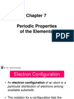 Periodic Properties of The Elements: BC 102 - General Chemistry