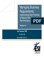 Defining Business Requirements - ESI