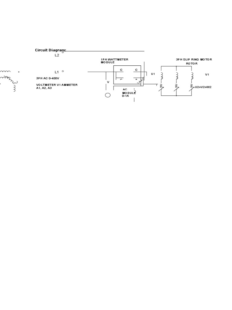 Analysis of a ThreePhase Slip Ring Induction Motor Circuit Diagram and