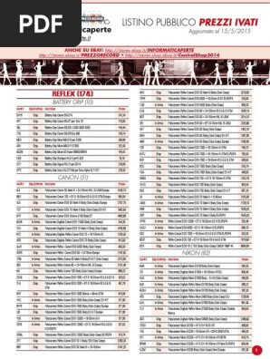 2015 Price List in Euros | PDF
