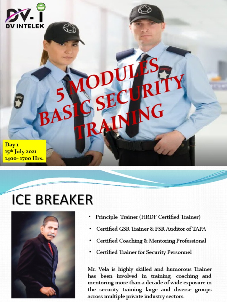5 Modules Basic Security Training | PDF | Fires | Combustion