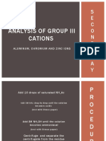 Analysis of Group III Cations