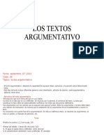 Clase de Castellano Los Textos Argumentativo