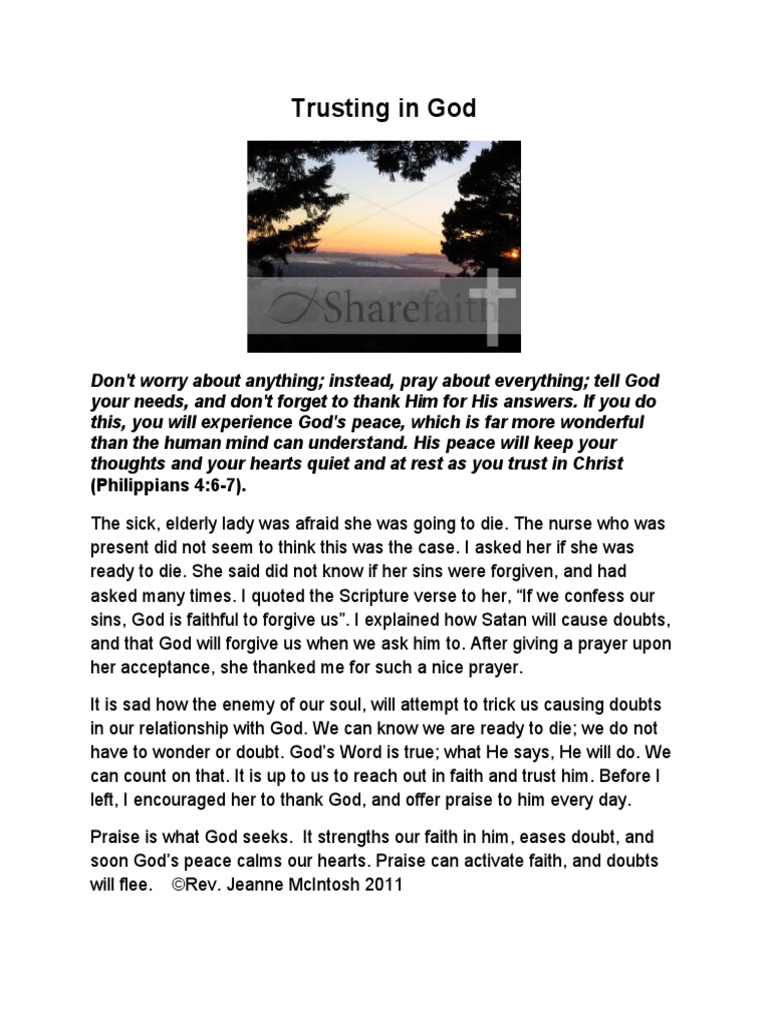 Finding Peace Through Faith in God | PDF