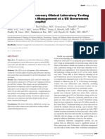 Reduction in Unnecessary Clinical Laboratory Testing