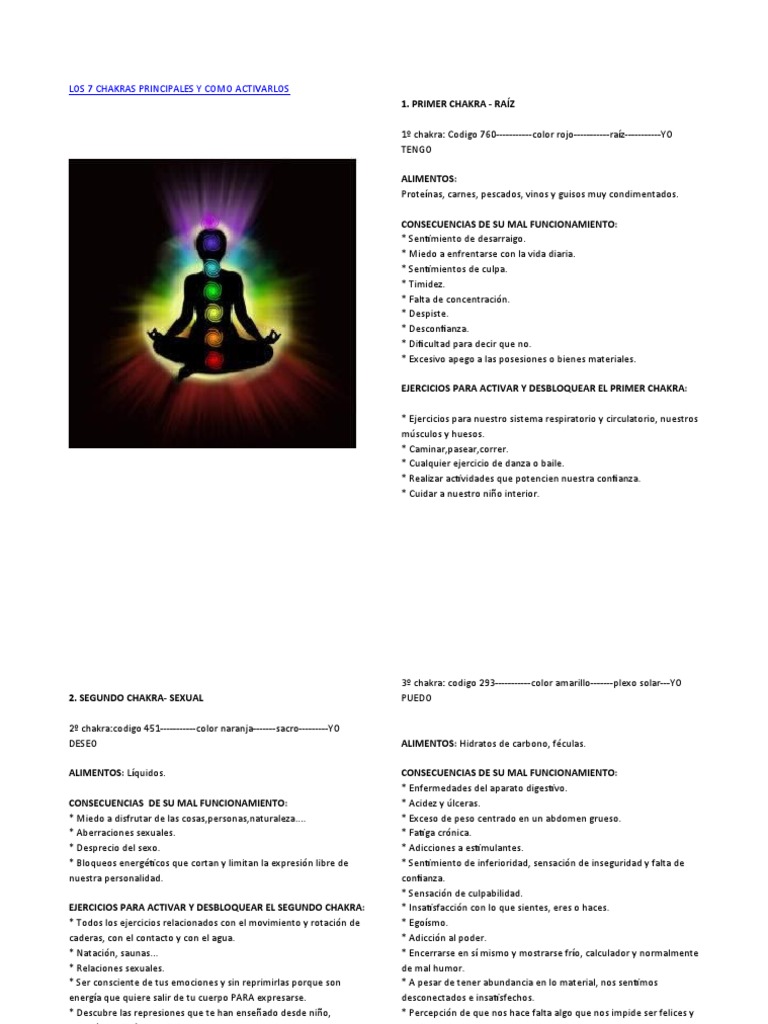 Activación de los 7 Chakras Principales | PDF | Amor