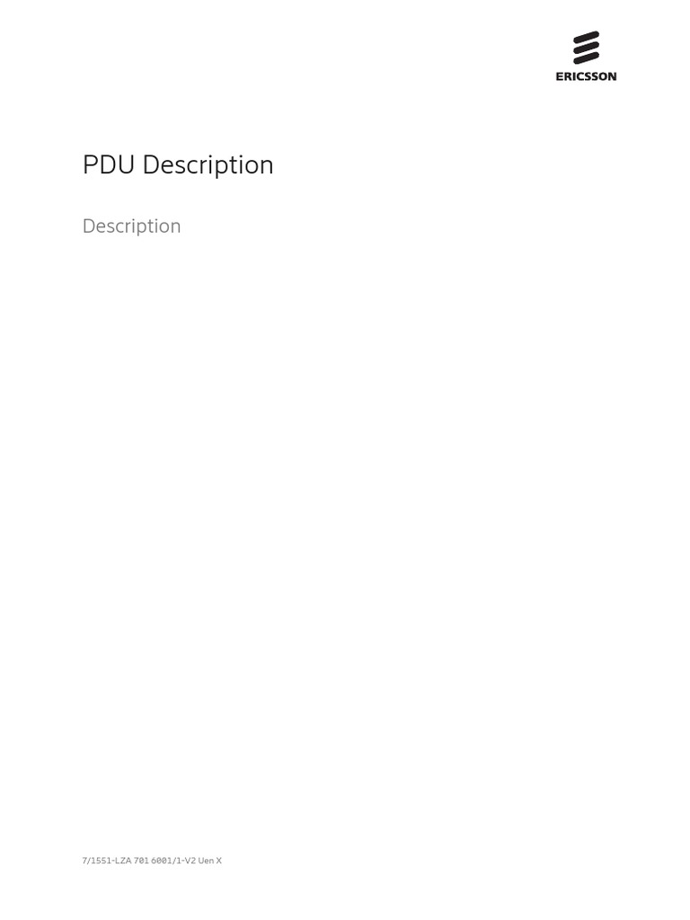 PDU Description | PDF | Switch | Electric Power Distribution