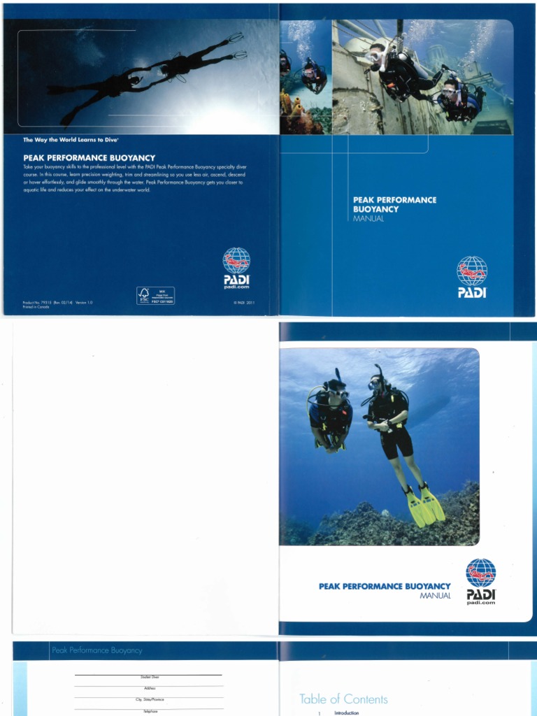 Padi Peak Performance Buoyancy en | PDF | Scuba Diving | Underwater Diving