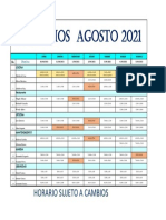 Horarios de Primera Semana de Septiembre