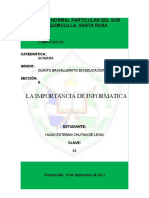 La Importancia de Informatica Hugo Esteban