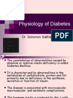 Physiology of Diabetes: Dr. Solomon Sathishkumar. MD