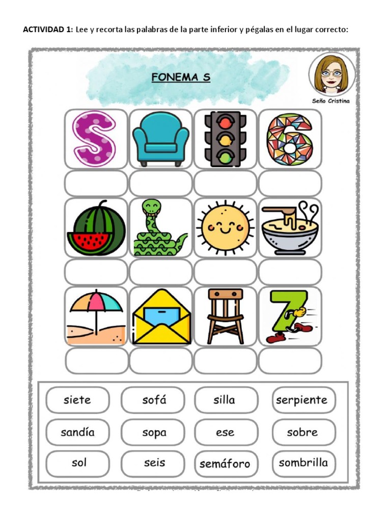 Hoja De Trabajo De Combinación De Fonemas