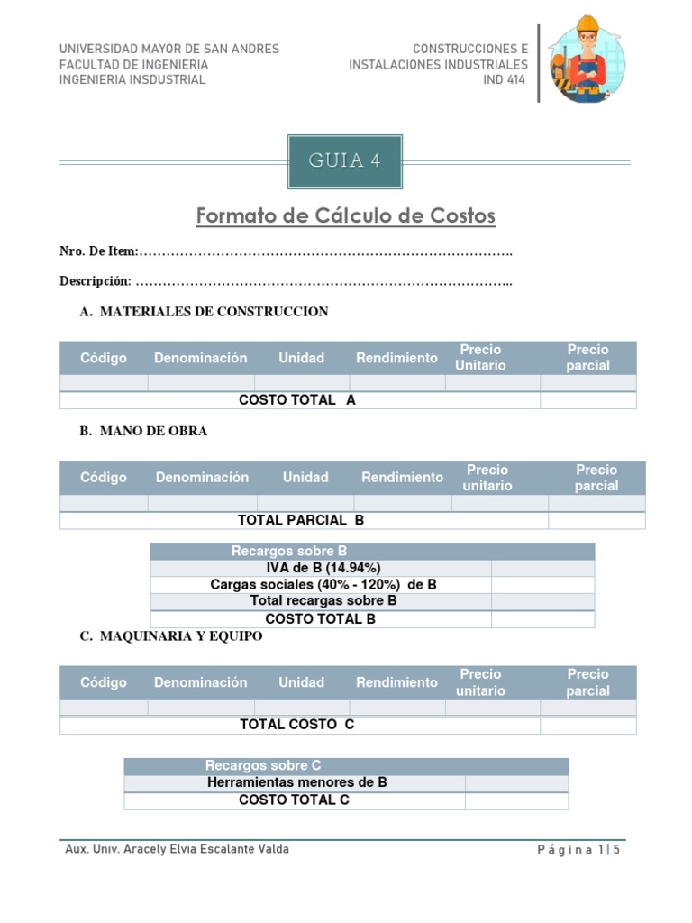 Guia 4 - Estructura de Costos | PDF | Economias | Impuestos