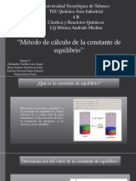 Método Del Cálculo de La Constante de Equilibrio